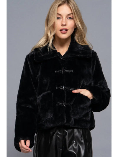 Midnight Faux Fur Jacket
