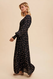 Black Floral Maxi Dress