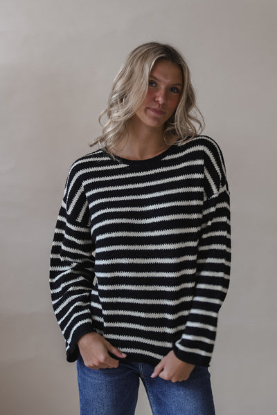 Becca Black Stripe Sweater