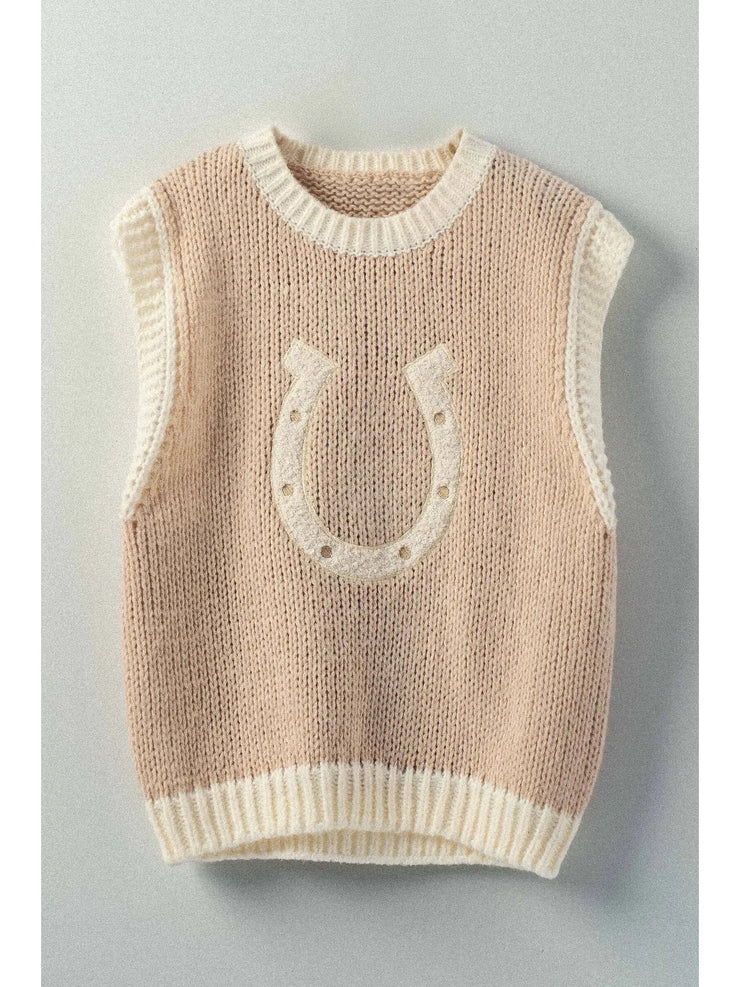 Lucky Horseshoe Sweater Vest