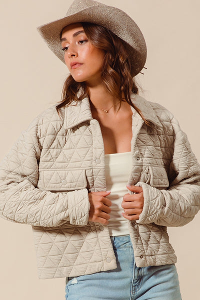 Quilted Oatmeal Jacket