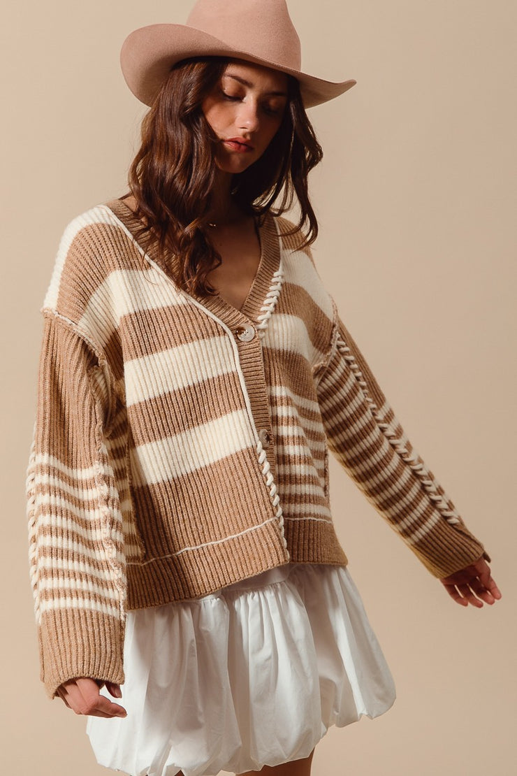 Twist & Shout Taupe Sweater