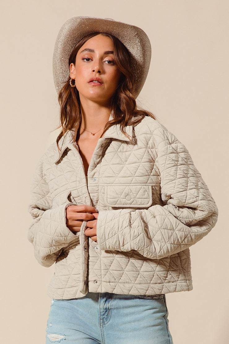 Quilted Oatmeal Jacket