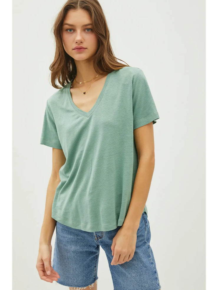 Veronica Spruce V-Neck