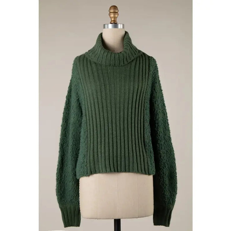 Olive turtleneck Sweater