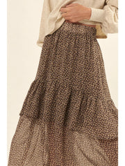 Chestnut Tiered Skirt