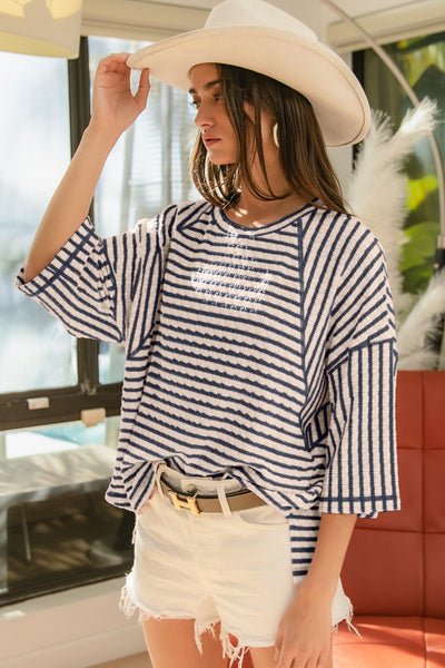 Royal Stripe Blouse