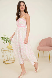 Floral Bow Midi Dress