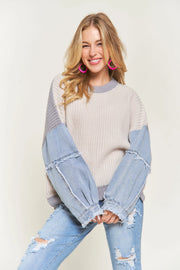 Denim Daze Mixed Sweater