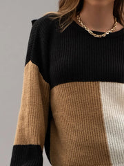 Camel Colorblocked Sweater