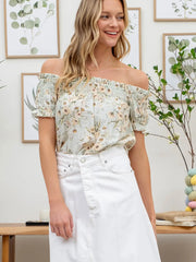 Floral Off The Shoulder Blouse