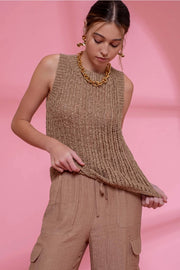 Larissa Mocha Sweater Tank