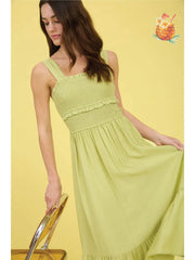 Smocked Kiwi Dress