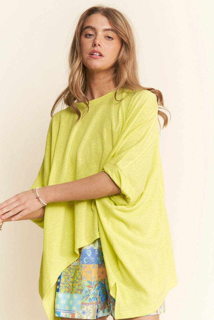 Lime Wedge Oversized Tee
