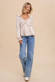 Jessica Almond Satin Blouse