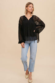 Lottie Black Lace Blouse