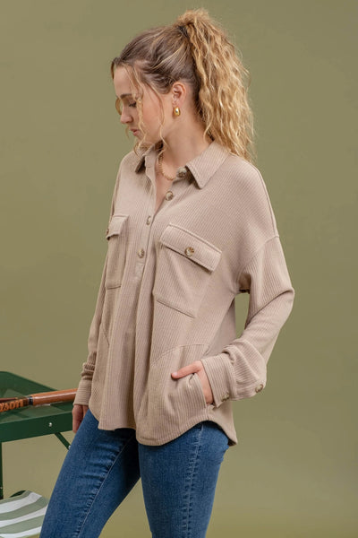 Everyday Taupe Blouse