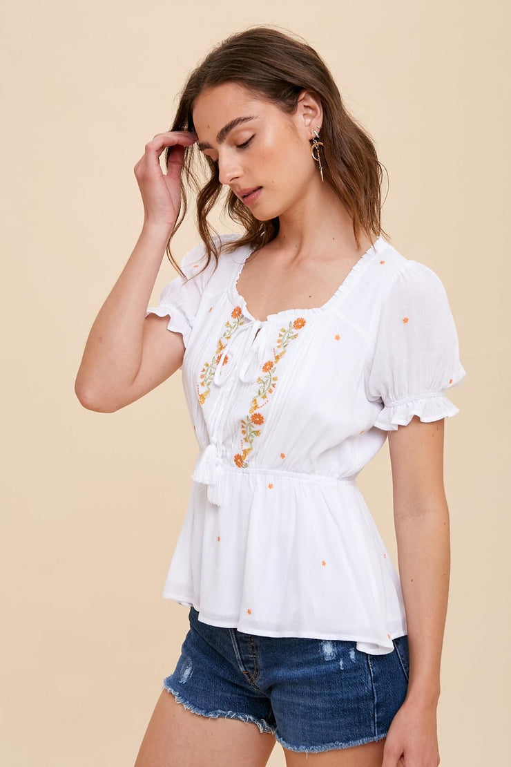 Sally Embroidered Blouse