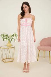 Floral Bow Midi Dress