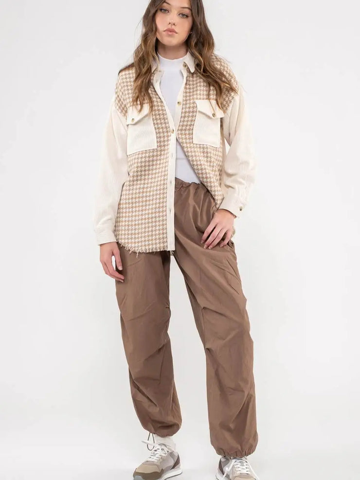 Hailey Houndstooth Shacket