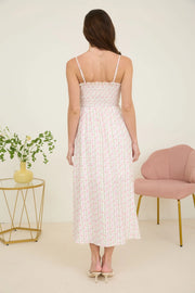Floral Bow Midi Dress