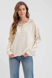 Oatmeal Bubble Henley