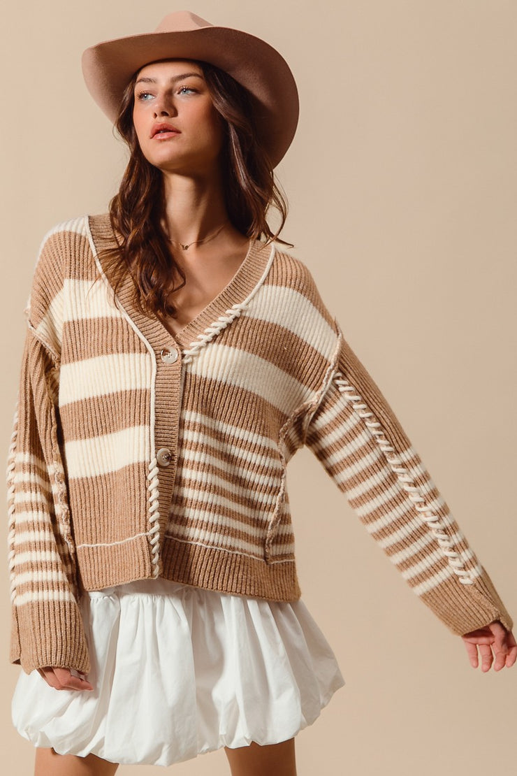 Twist & Shout Taupe Sweater