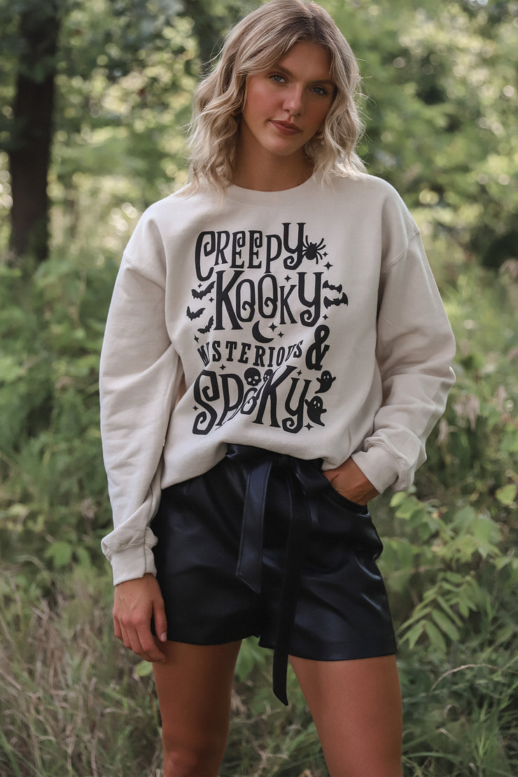 Creepy Kooky Tan Sweatshirt