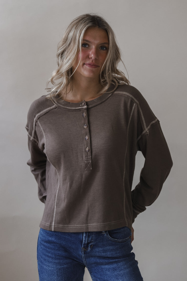 Mocha Bubble Henley