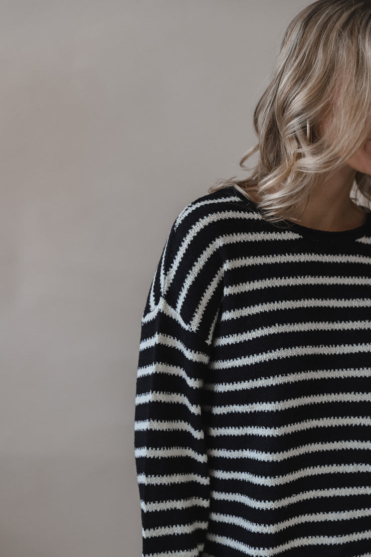 Becca Black Stripe Sweater