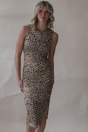 Knit Leopard Midi Dress