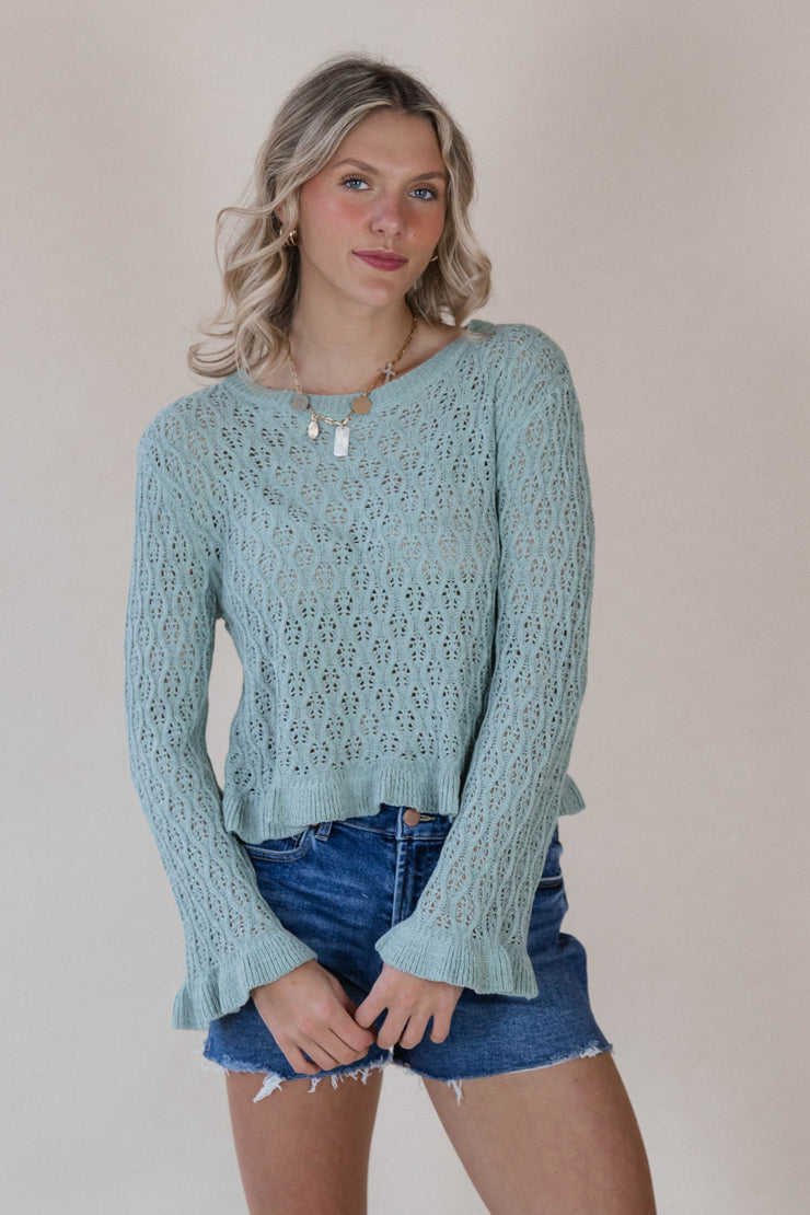 Sage Raleigh Ruffle Sweater