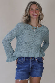 Sage Raleigh Ruffle Sweater