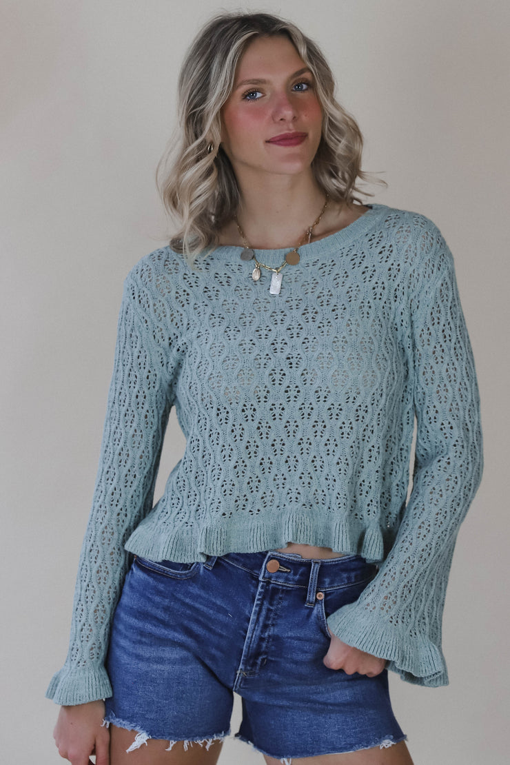 Sage Raleigh Ruffle Sweater