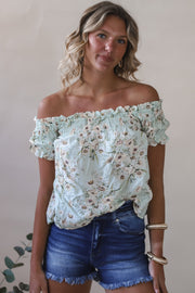 Floral Off The Shoulder Blouse