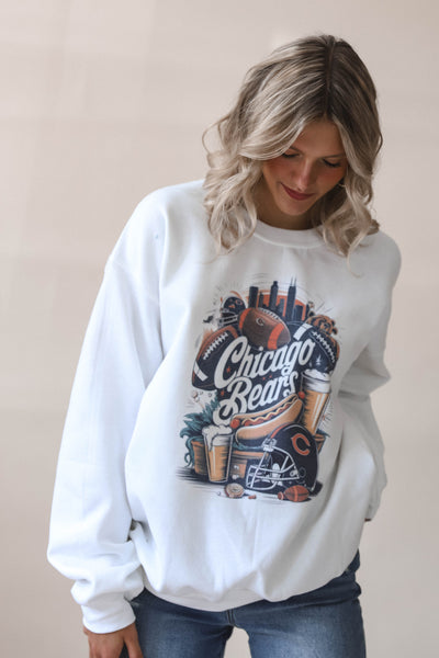 Da Bears White Sweatshirt