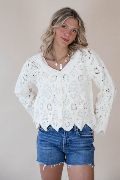 Elena Crochet Cardigan