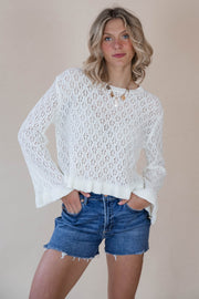 Ivory Raleigh Ruffle Sweater
