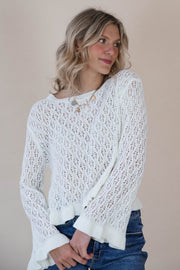 Ivory Raleigh Ruffle Sweater