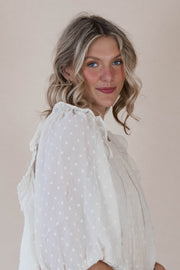 ivory chiffon blouse