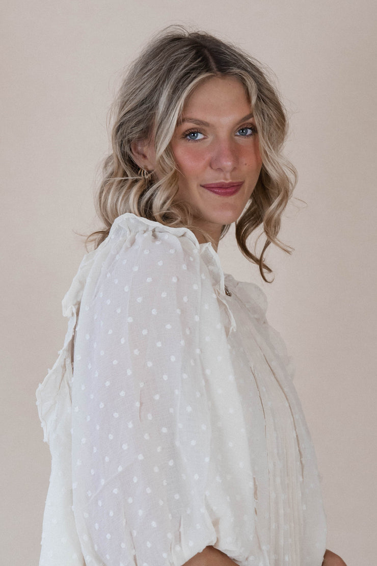 ivory chiffon blouse