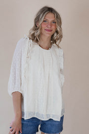 ivory chiffon blouse