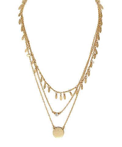 Fringe Disc Necklace