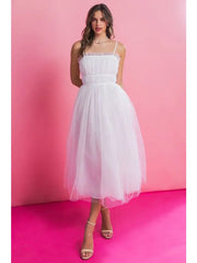 Camille White Tulle Dress