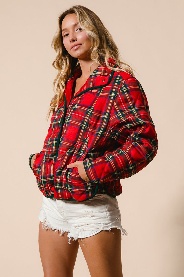 Piper Red Plaid Jacket