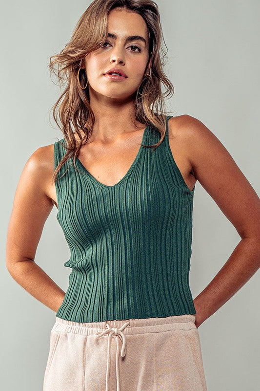 Teal Essential Rib Tank