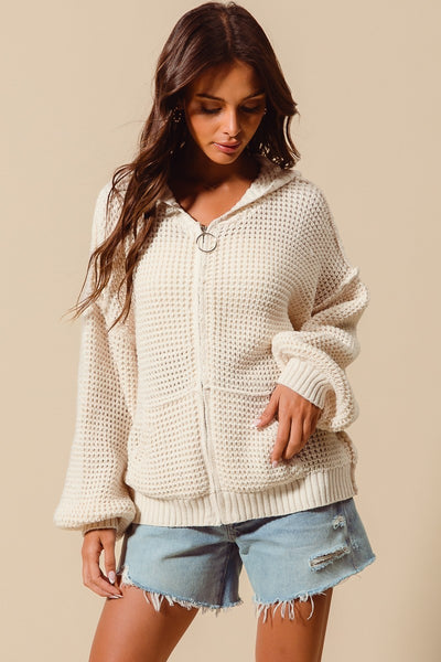 Ivory Zipper Sweater