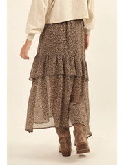 Chestnut Tiered Skirt