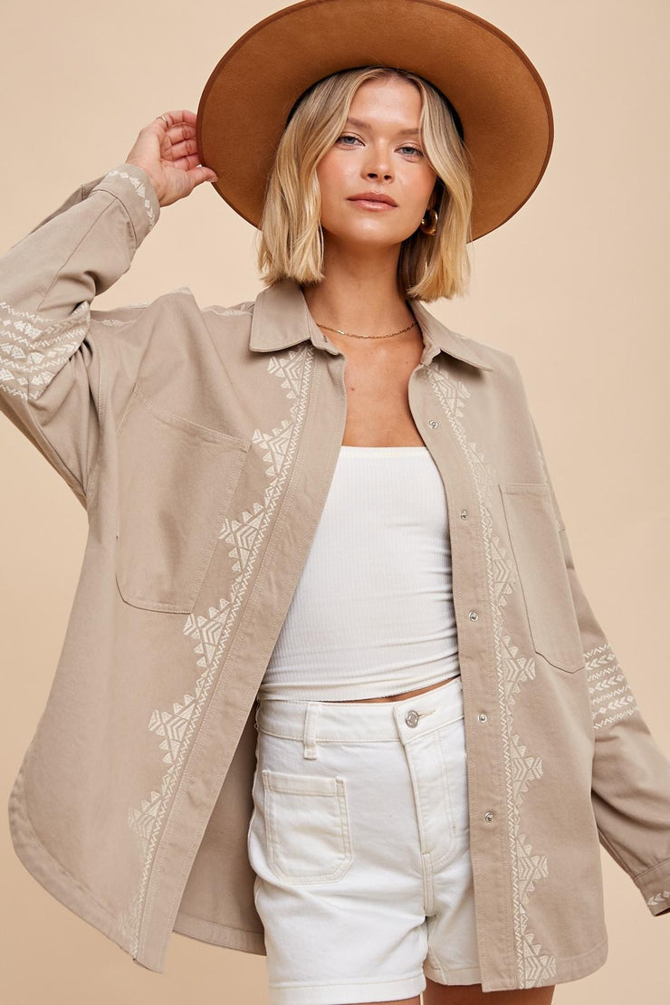 Embroidered Utility Jacket