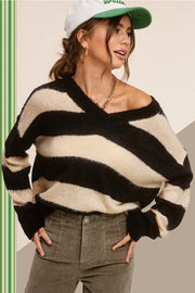 Oatmilk Striped Sweater